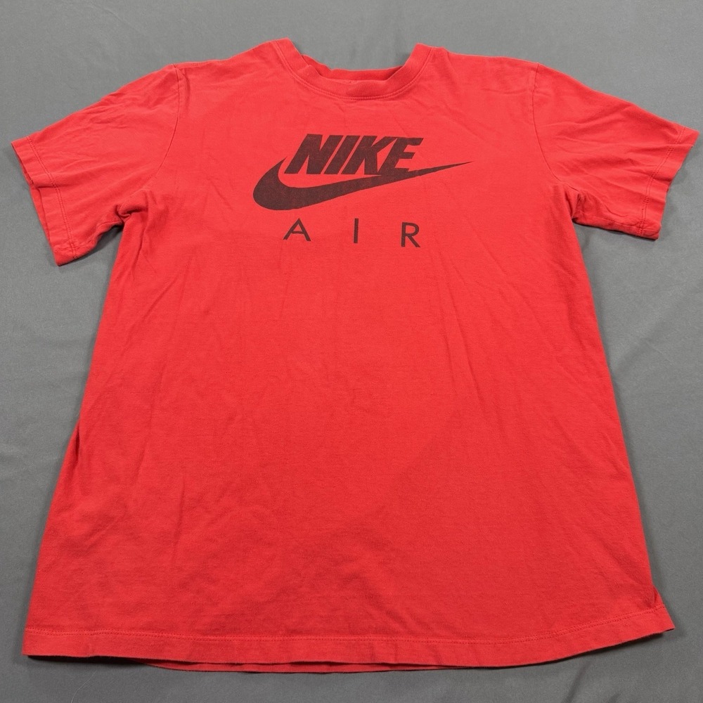 Nike Air Logo Tee Medium Red Streetwear Swoosh Graphic Casual‎ Shirt